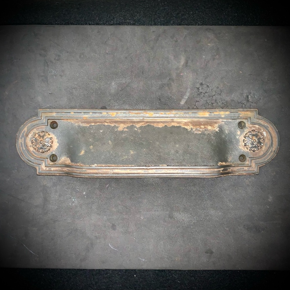 Vintage Cast iron Bin Cup Pull Handle ROLAND​
